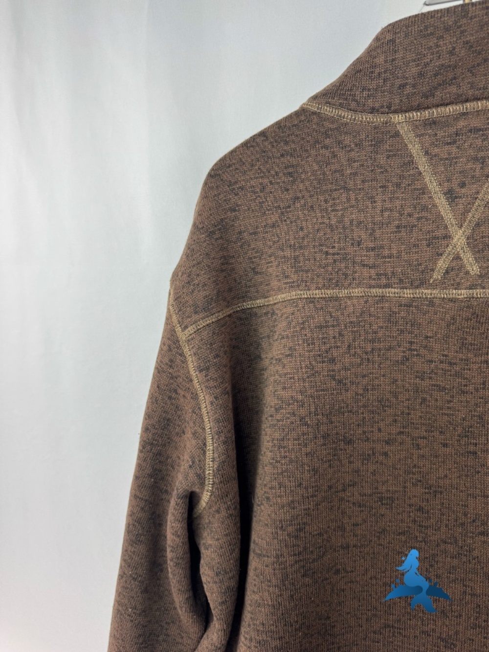 1305 - Weatherproof Vintage - Mock Neck Henley Sweater Pullover – XL – Brown - Picture 9 of 15